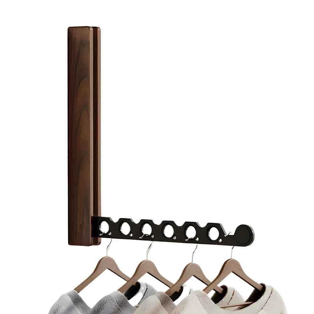 Étendoir à linge mural rabattable en bois pliable