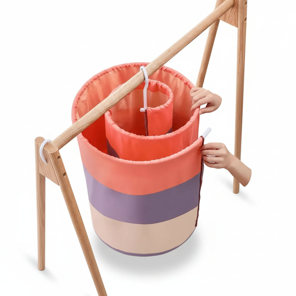 Étendoir à linge tour spirale inox pliable