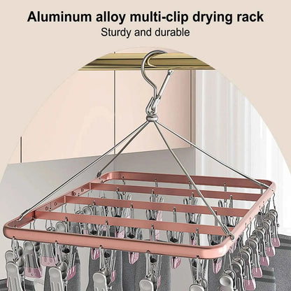 Étendoir à linge en aluminium avec 36 pinces