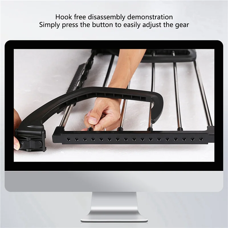 Étendoir à linge pour balcon pliable inox - L'Univers de l'Étendoir