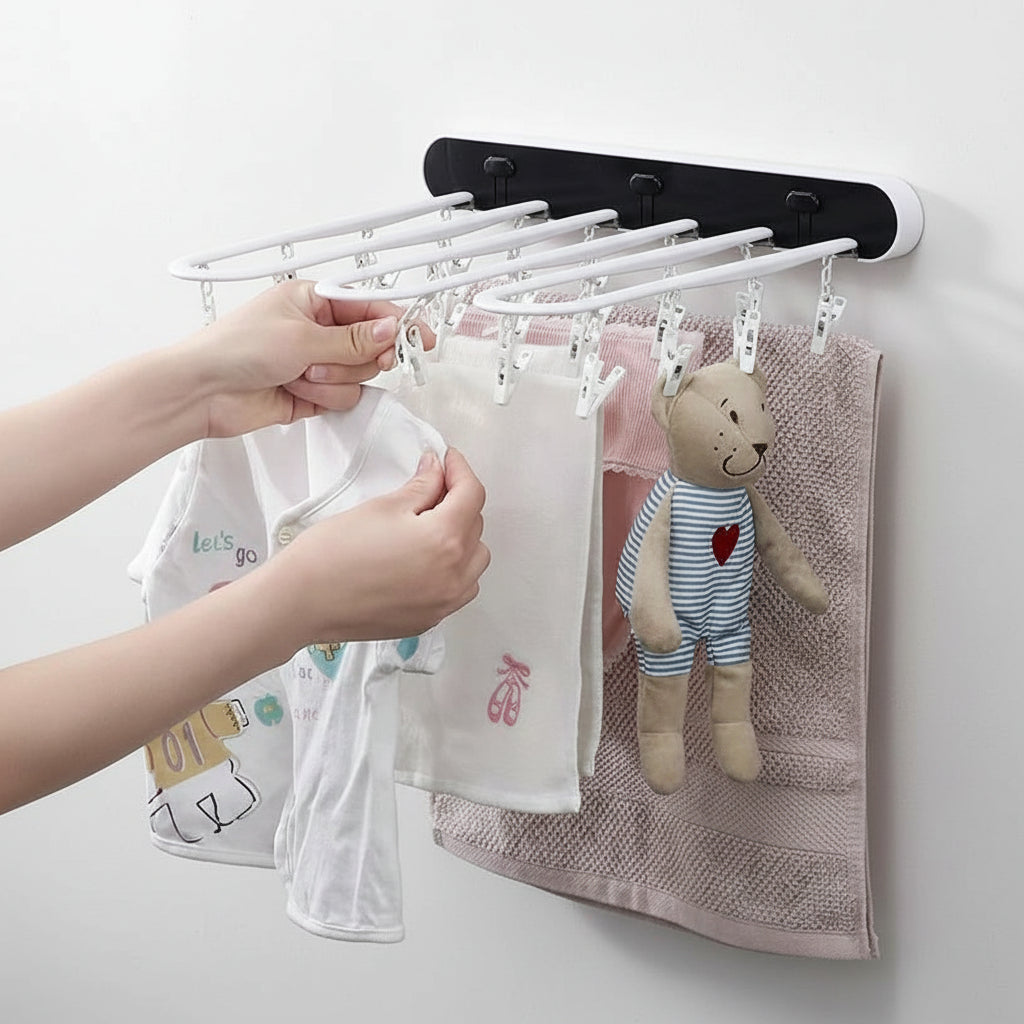 Étendoir à linge mural rabattable pour chaussettes