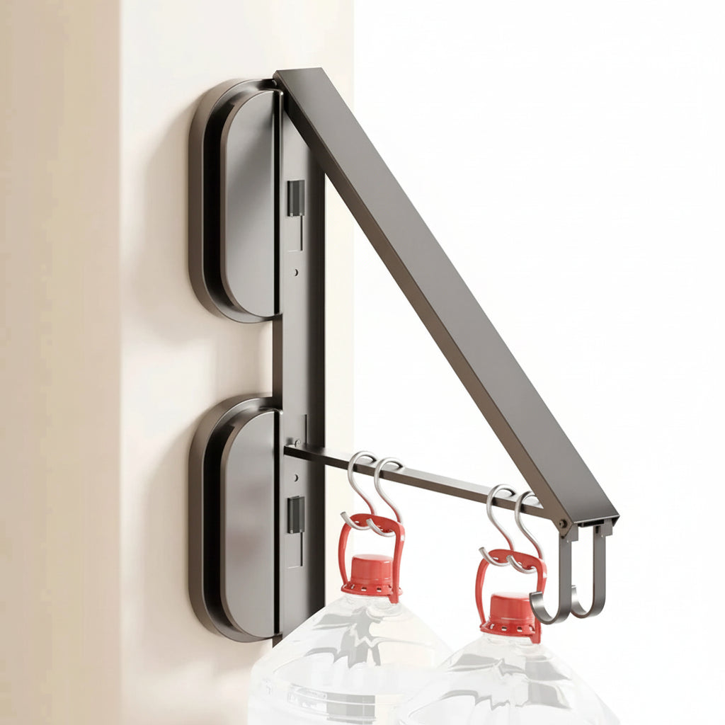 Étendoir à linge mural rétractable acier carbone balcon