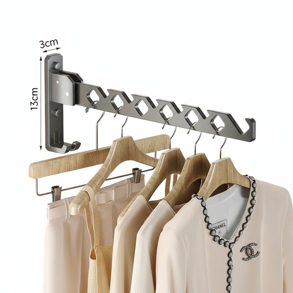 Étendoir à linge mural rabattable aluminium pliable