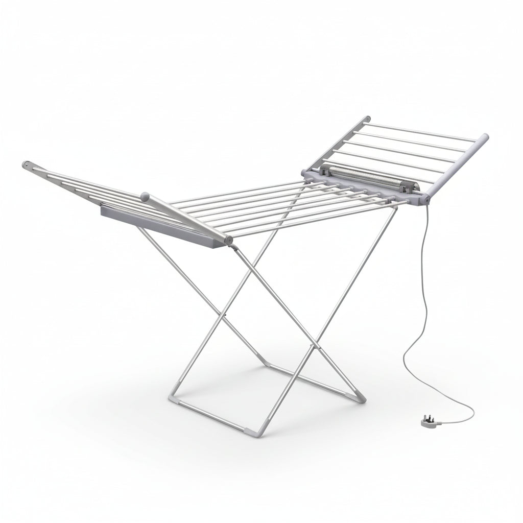 Étendoir à linge chauffant pliable en aluminium