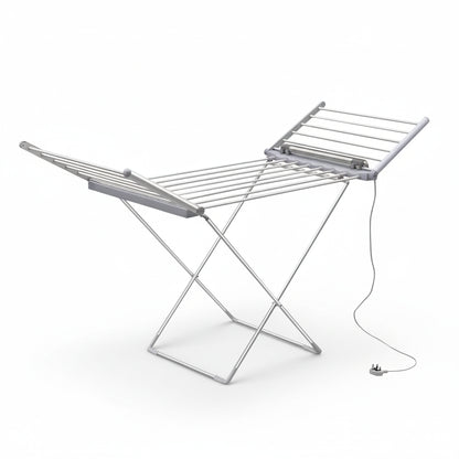 Étendoir à linge chauffant pliable en aluminium