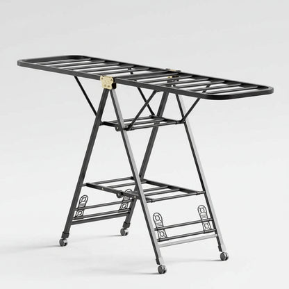 Étendoir à linge pliable en acier carbone mobile