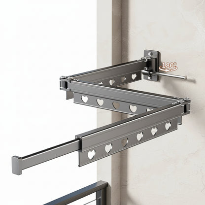 Étendoir à linge mural rétractable en aluminium pliable