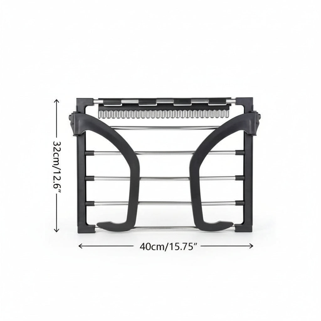 Étendoir à linge pour radiateur inox pliable
