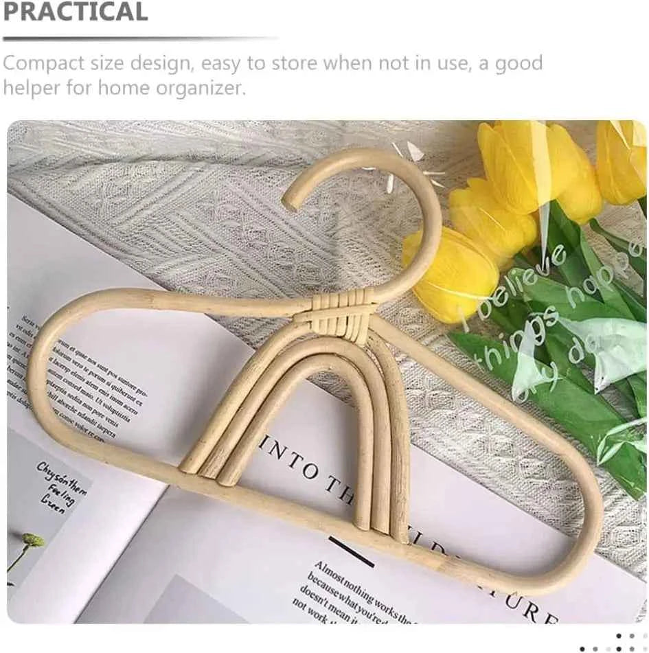 Cintre pour étendoir à linge en rotin naturel