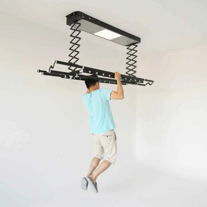 Étendoir à linge plafond télécommandé lumineux
