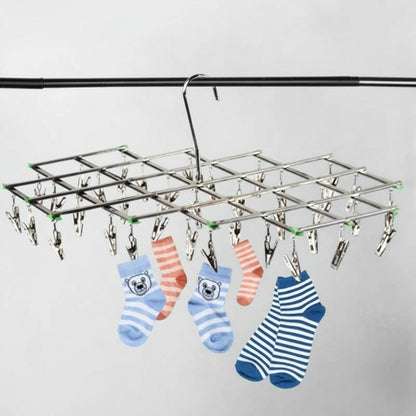 Petit étendoir à linge inox à pinces