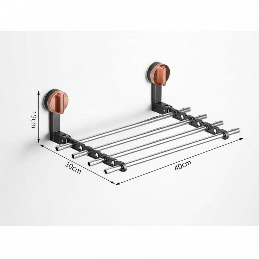 Étendoir à linge mural rabattable ventouse pliable