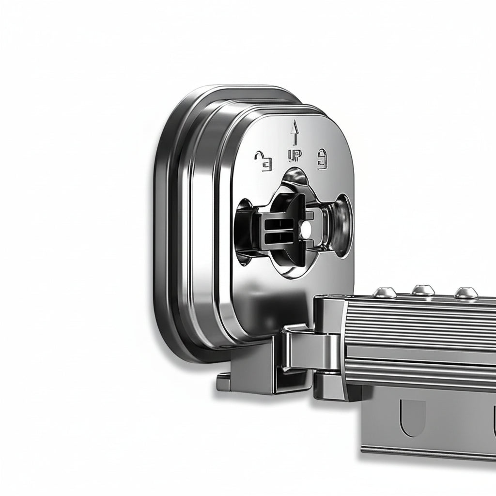 Étendoir à linge mural rétractable aluminium sans perçage