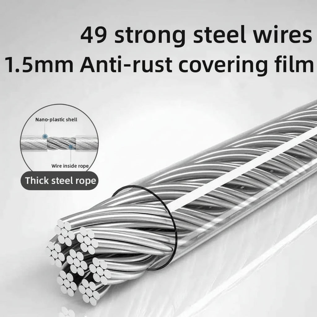 Étendoir à linge mural rétractable fil télescopique