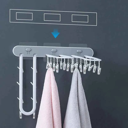 Étendoir à linge mural rabattable pour sous‑vêtements