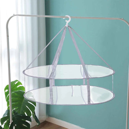 Petit étendoir à linge pliant en filet empilable