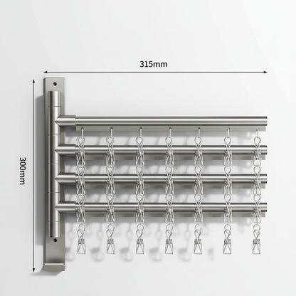 Étendoir à linge mural pliable en aluminium