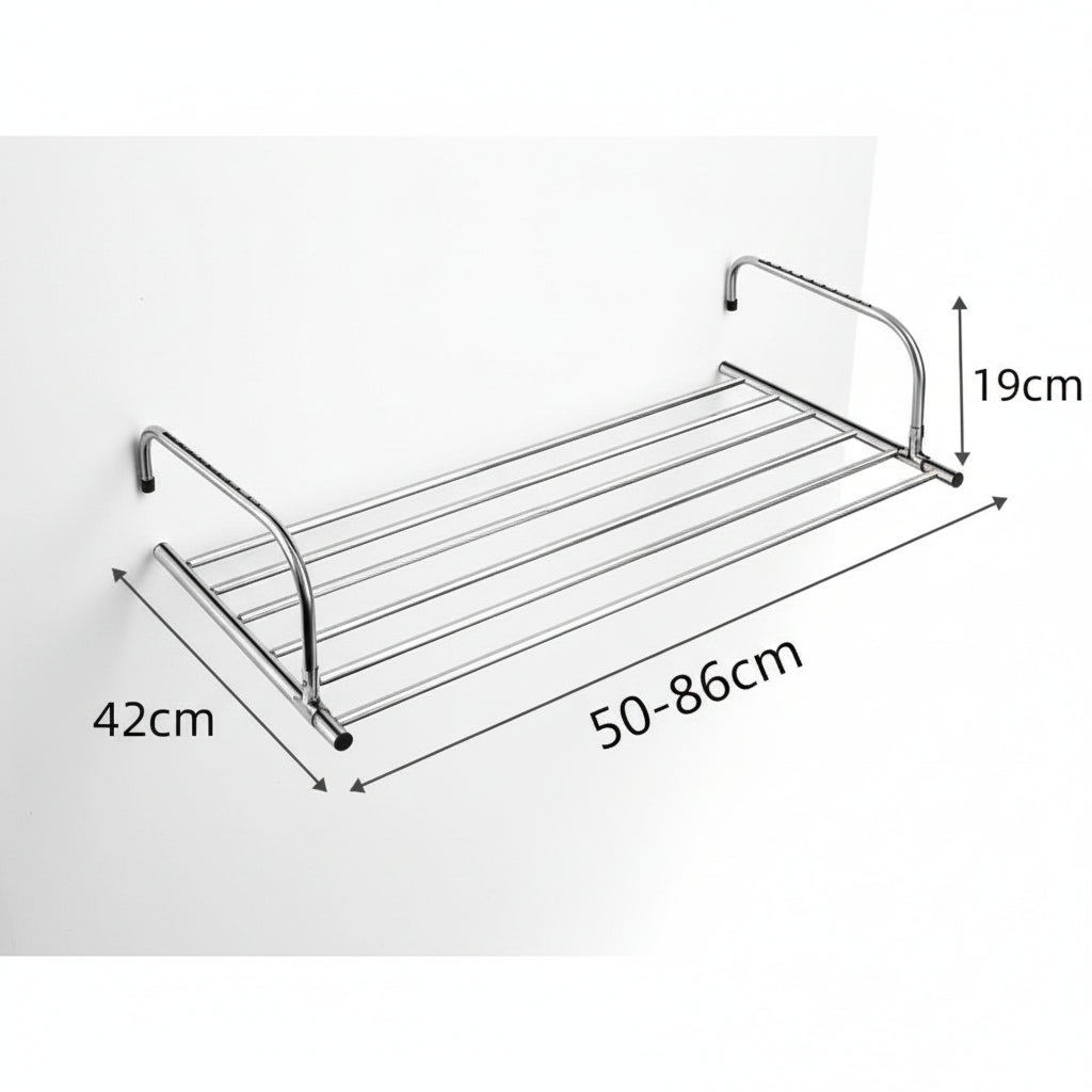 Étendoir à linge pour balcon inox rétractable
