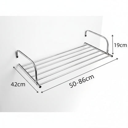 Étendoir à linge pour balcon inox rétractable