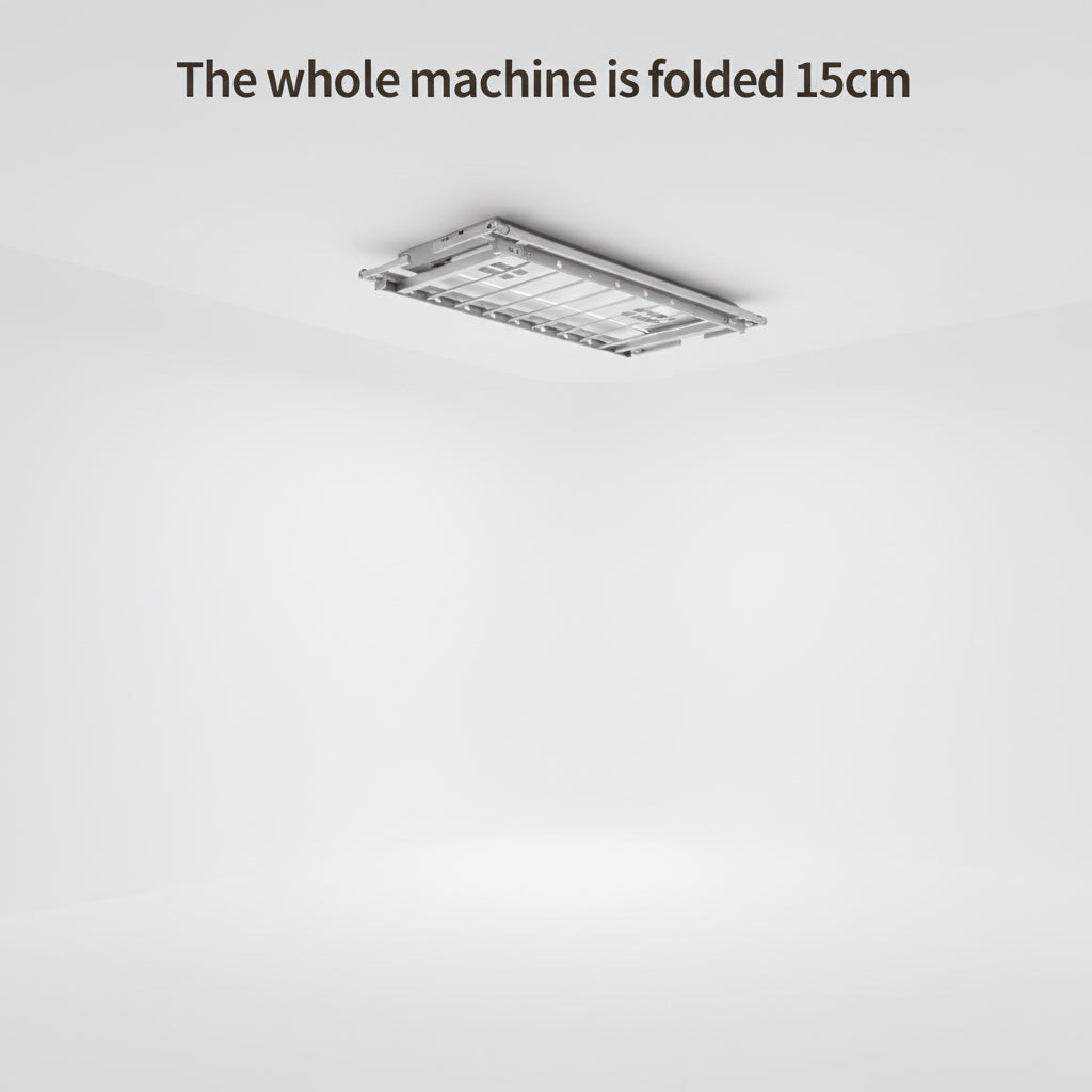 Étendoir à linge plafond électrique télescopique