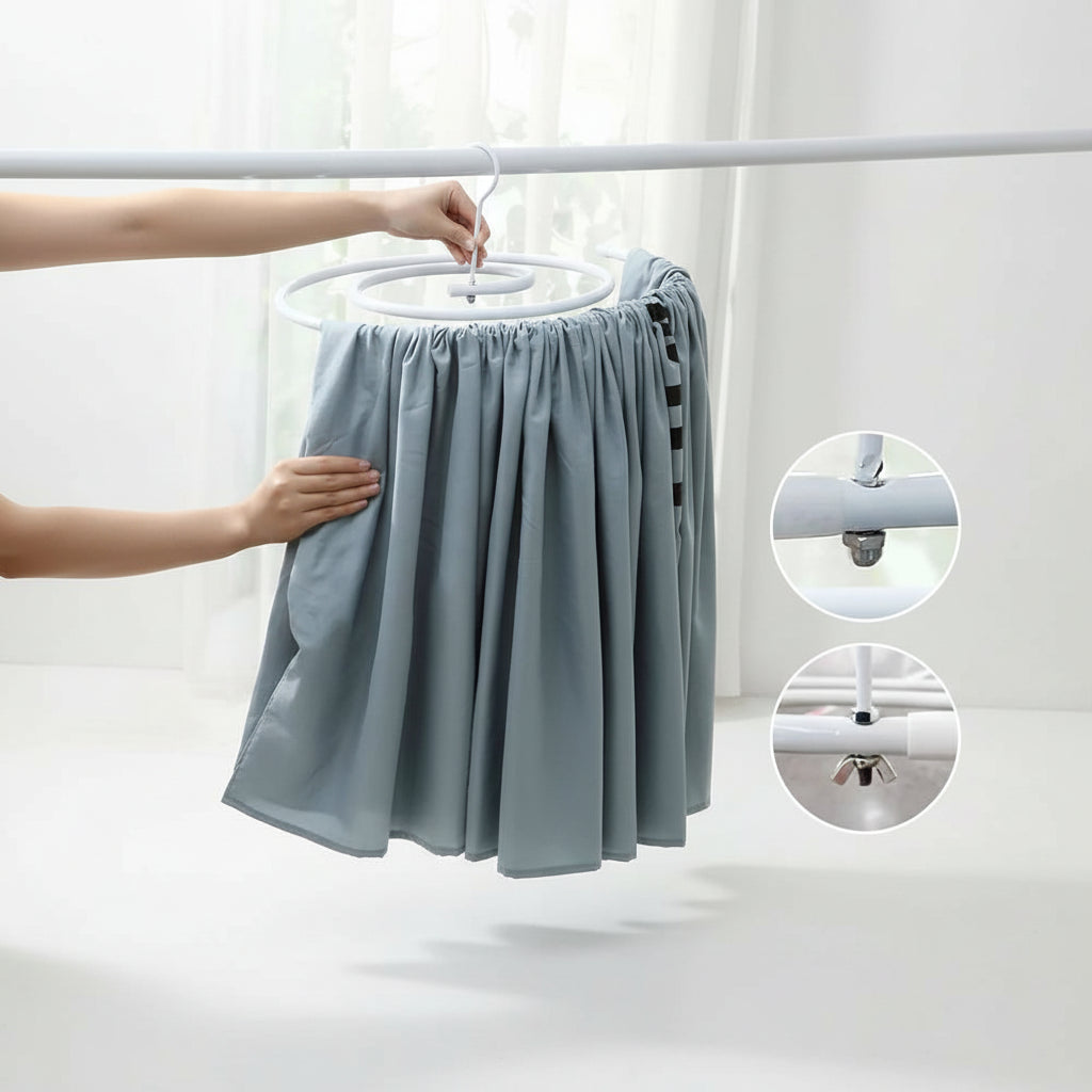 Cintre pour étendoir à linge spirale pour draps