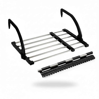 Étendoir à linge pour balcon pliable inox