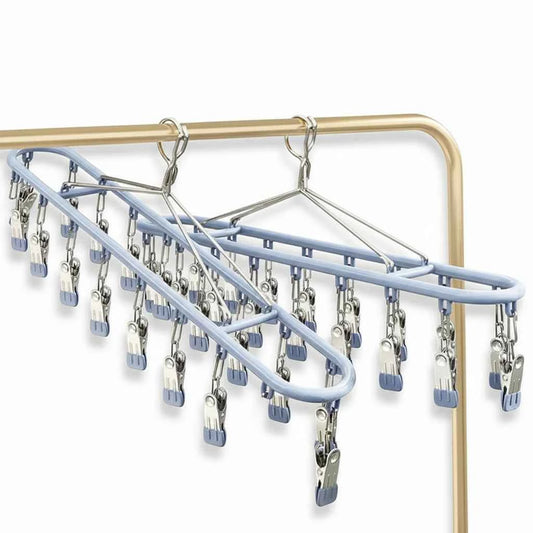 Petit étendoir à linge inox à pinces multiples