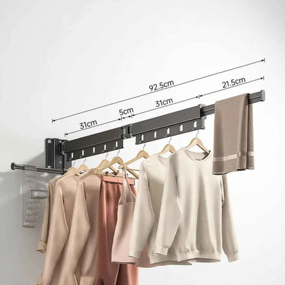 Étendoir à linge mural rabattable aluminium pliable