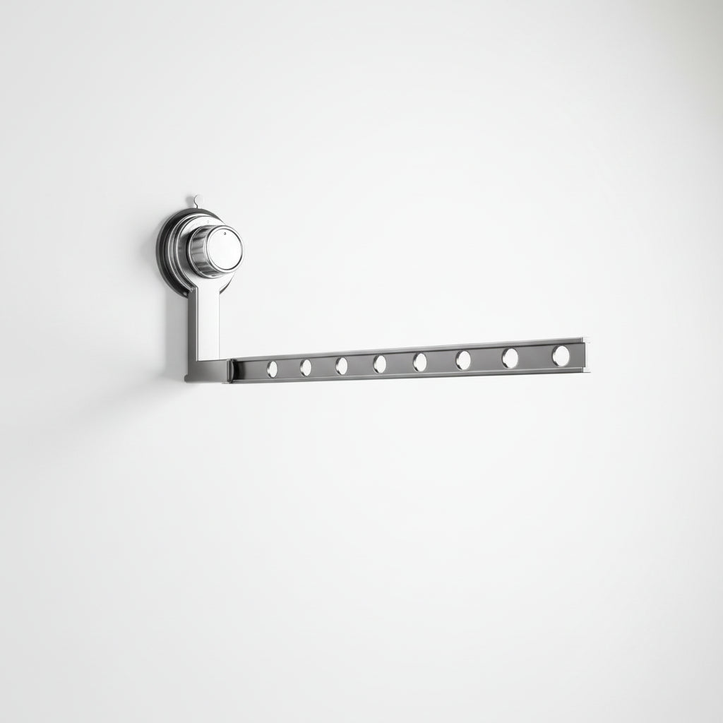 Étendoir à linge mural rabattable ventouse aluminium