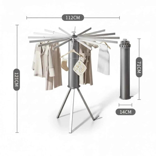 Étendoir à linge tour solide pliable balcon