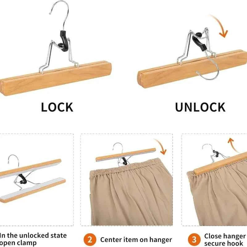 Cintre pour étendoir à linge en bois pliable
