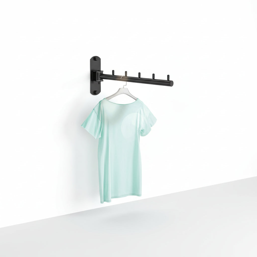 Étendoir à linge mural pliable inox rotatif