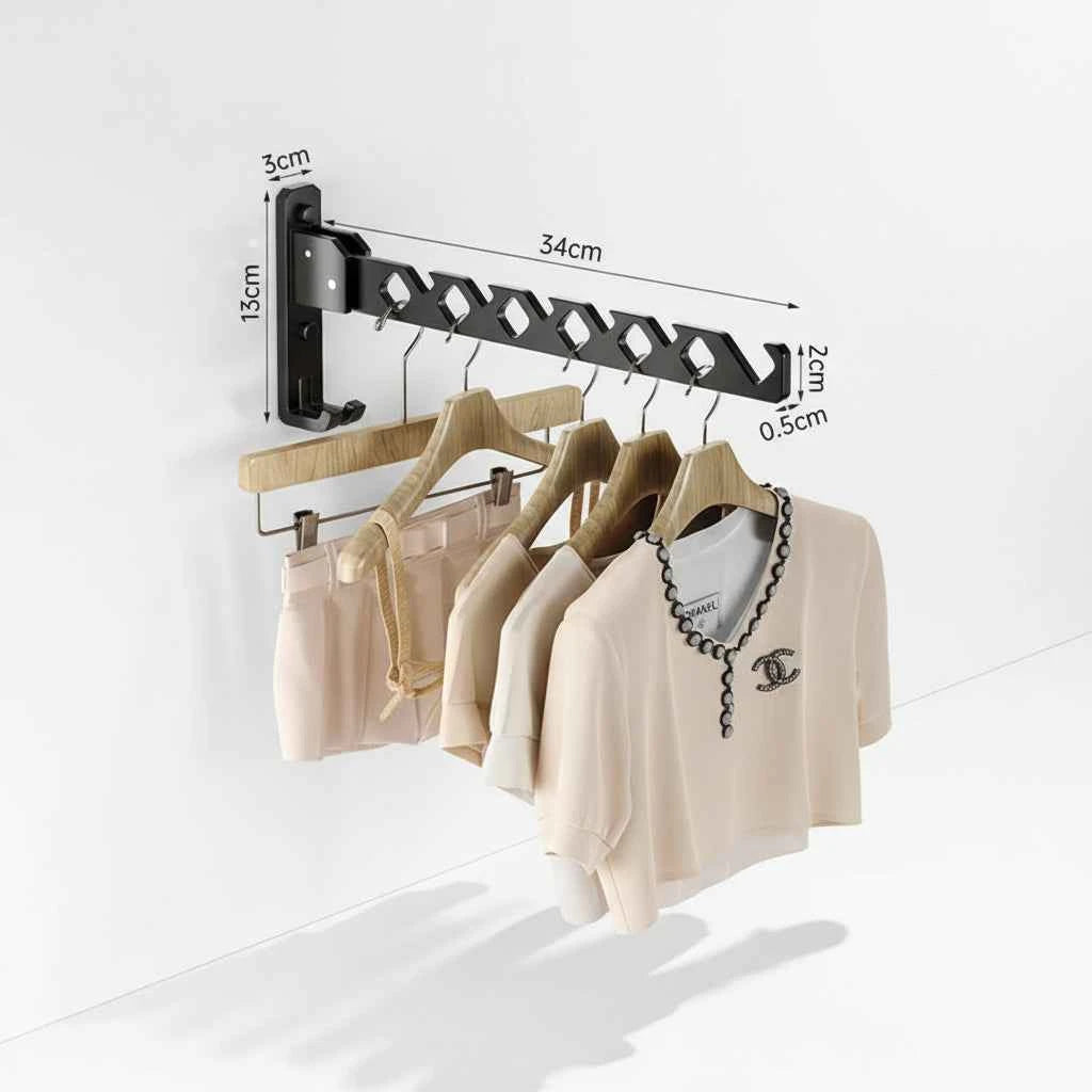 Étendoir à linge mural rabattable aluminium pliable