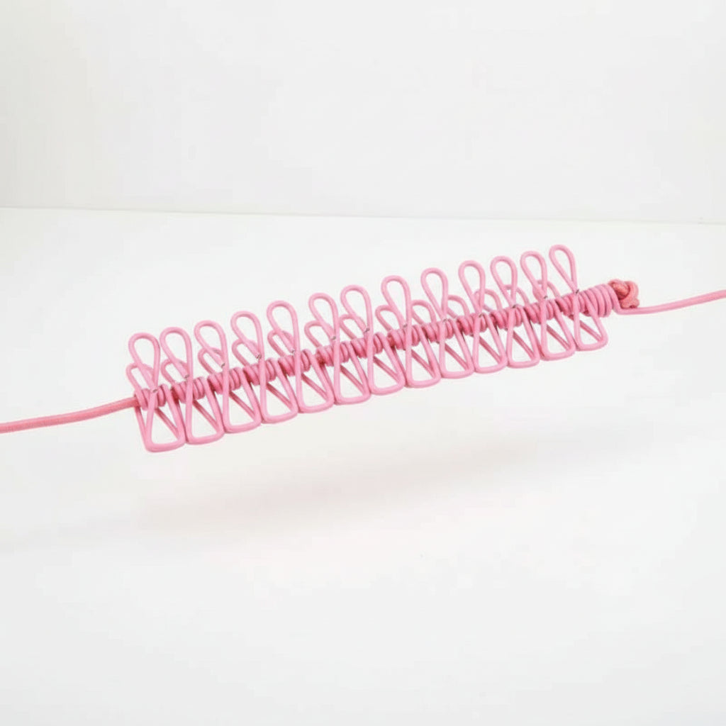 Fil pour étendoir à linge voyage avec 12 pinces