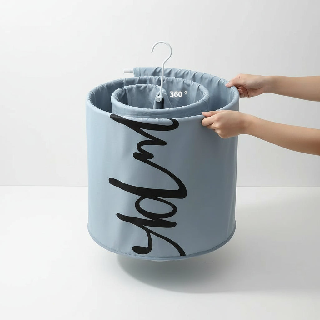 Étendoir à linge tour spirale inox pliable