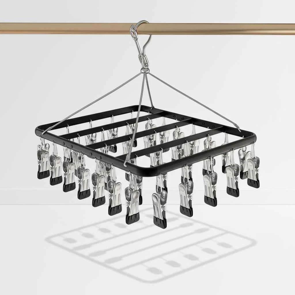 Étendoir à linge en aluminium avec 36 pinces