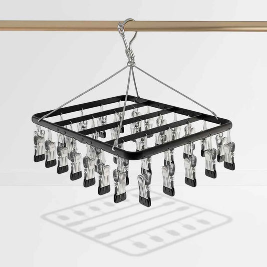 Étendoir à linge en aluminium avec 36 pinces
