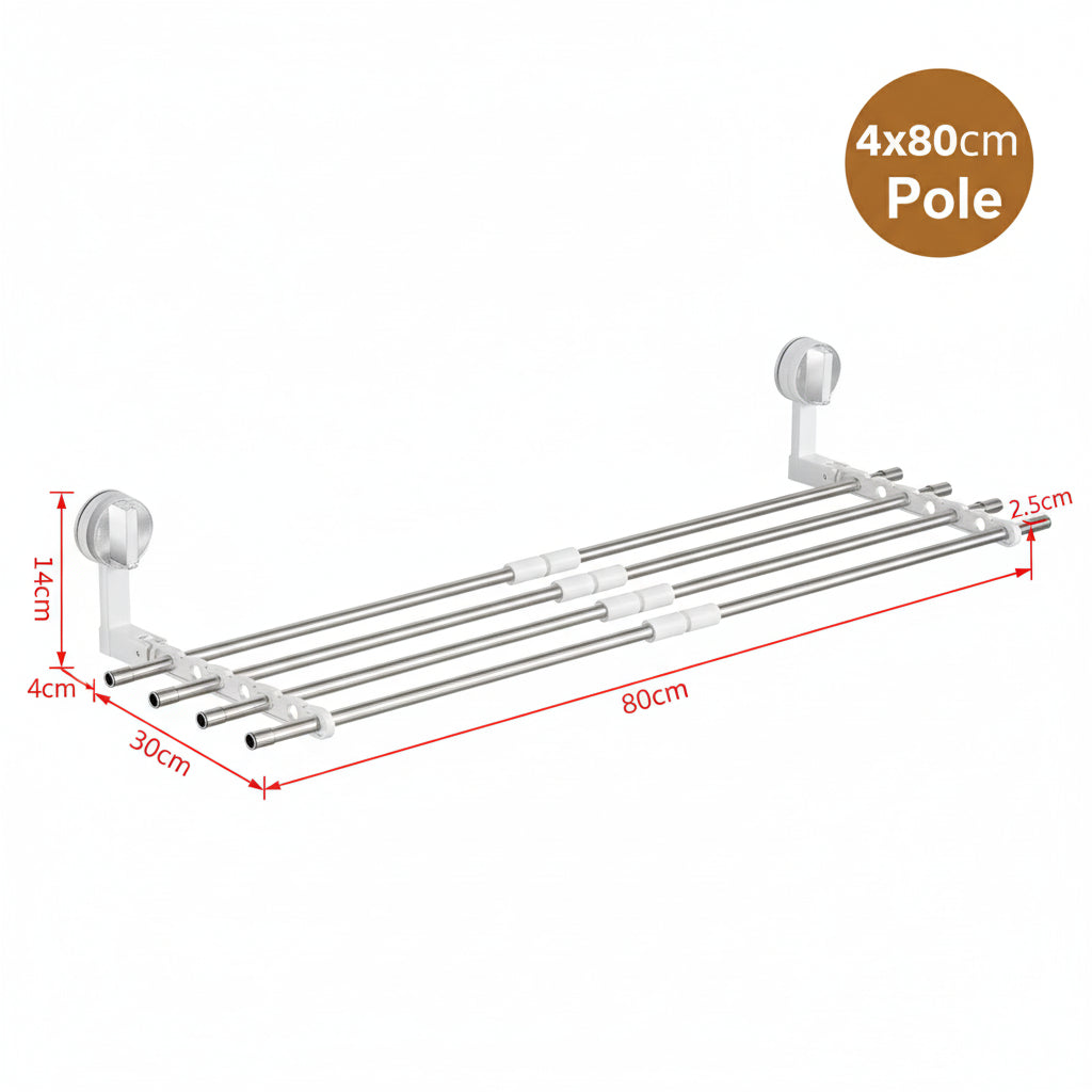 Étendoir à linge mural rabattable ventouse pliable