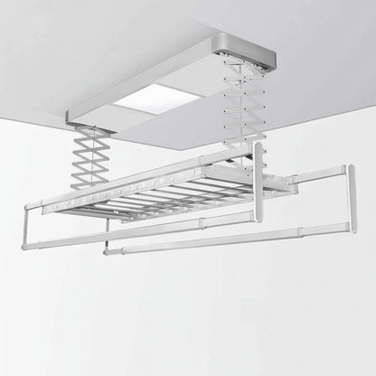 Étendoir à linge plafond télécommandé lumineux