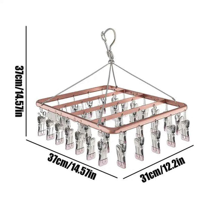 Étendoir à linge en aluminium avec 36 pinces