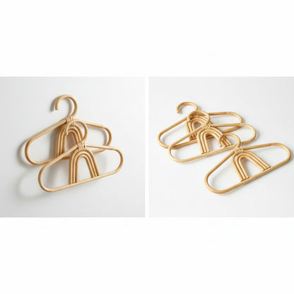 Cintre pour étendoir à linge en rotin naturel