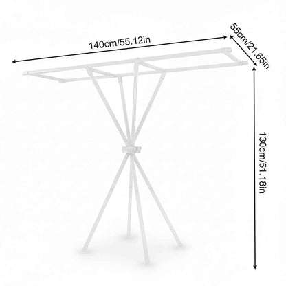 Étendoir à linge pliable trépied portable