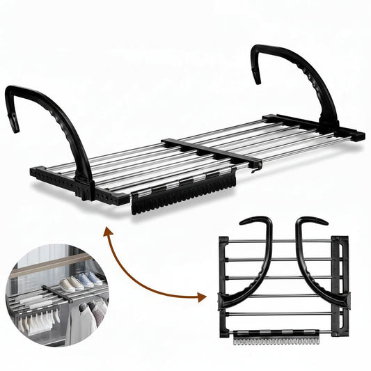 Étendoir à linge pour radiateur extensible pliable