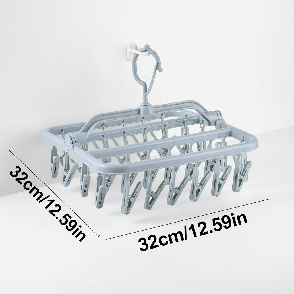 Petit étendoir à linge pliable 32 pinces