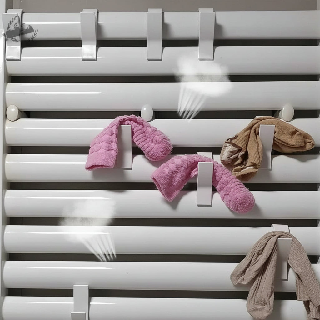 Cintre pour étendoir à linge pour radiateur blanc