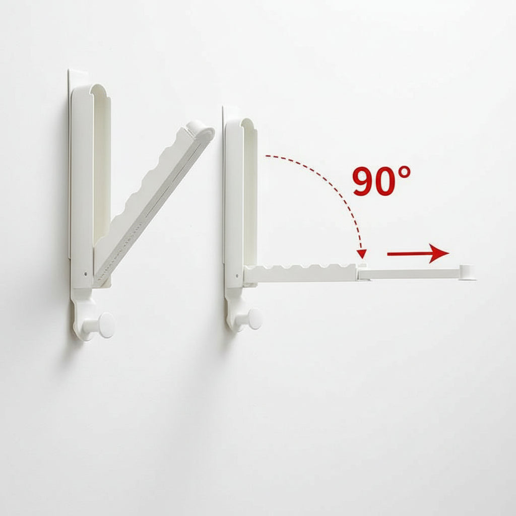 Étendoir à linge sur porte télescopique aluminium