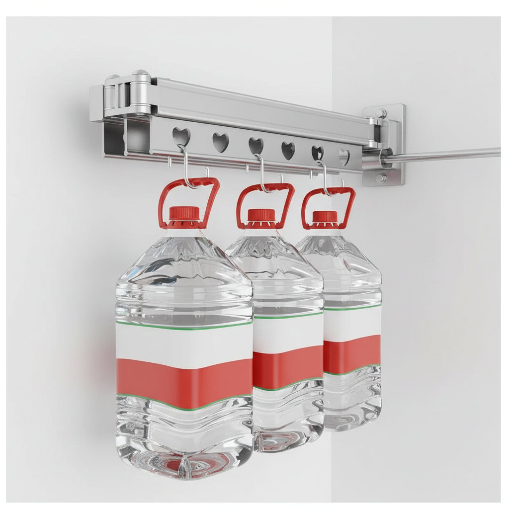 Étendoir à linge mural rétractable en aluminium pliable