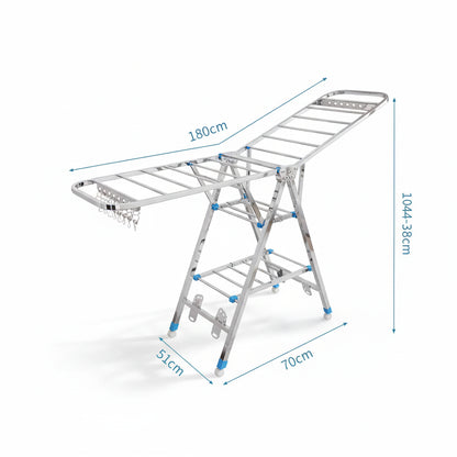 Étendoir à linge pliable inox intérieur extérieur