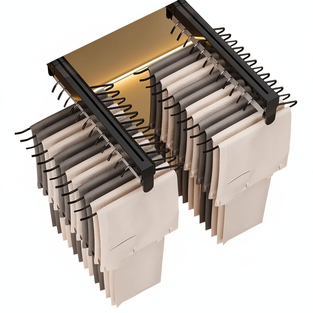 Cintre pour étendoir à linge coulissant pantalon