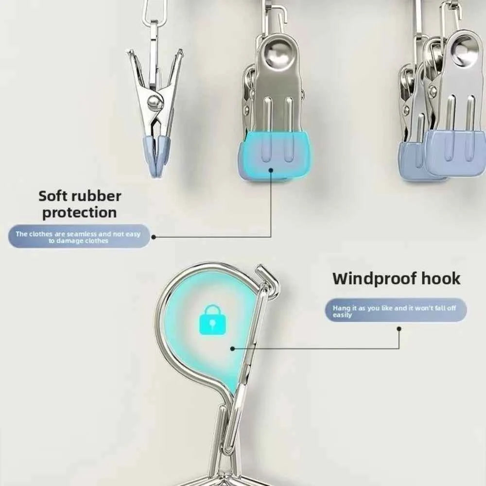 Petit étendoir à linge inox 20 pinces